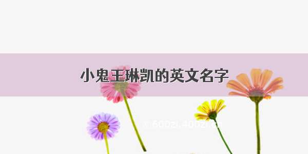 小鬼王琳凯的英文名字