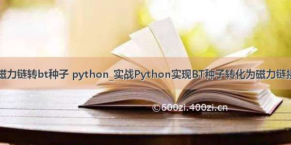 磁力链转bt种子 python_实战Python实现BT种子转化为磁力链接