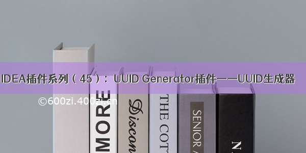 IDEA插件系列（45）：UUID Generator插件——UUID生成器