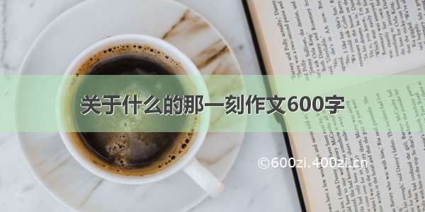 关于什么的那一刻作文600字