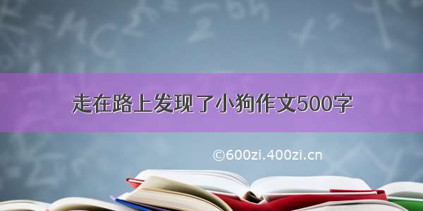 走在路上发现了小狗作文500字