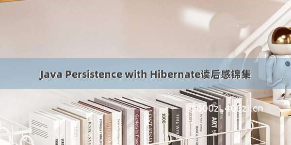 Java Persistence with Hibernate读后感锦集