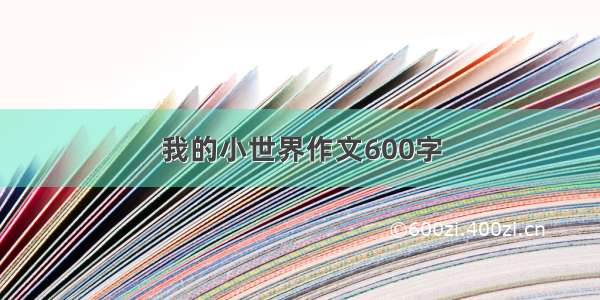 我的小世界作文600字