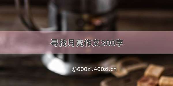 寻找月亮作文300字