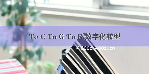 To C To G To B 数字化转型