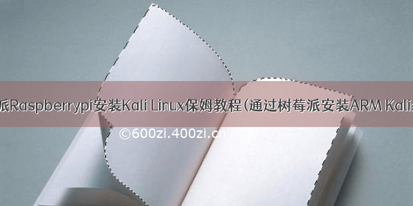 树莓派Raspberrypi安装Kali Linux保姆教程(通过树莓派安装ARM Kali教程)