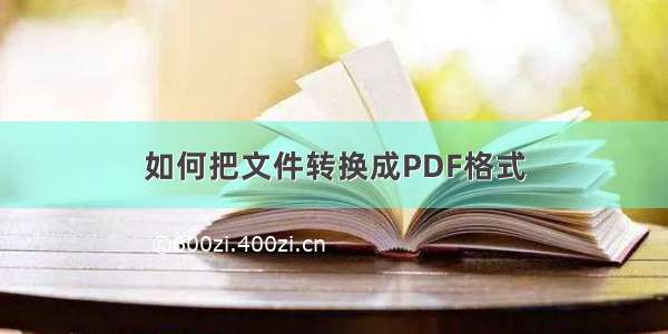 如何把文件转换成PDF格式