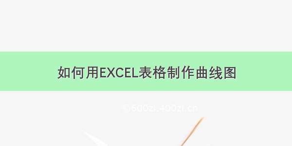 如何用EXCEL表格制作曲线图