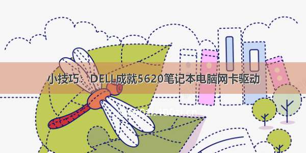 小技巧：DELL成就5620笔记本电脑网卡驱动