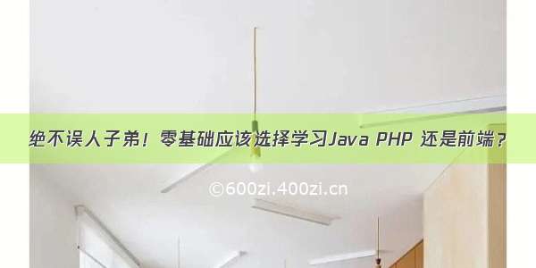 绝不误人子弟！零基础应该选择学习Java PHP 还是前端？