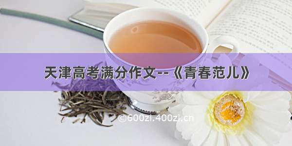 天津高考满分作文--《青春范儿》