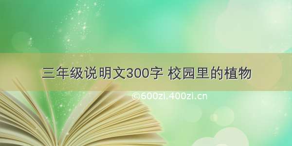 三年级说明文300字 校园里的植物