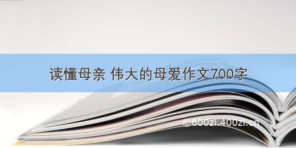 读懂母亲 伟大的母爱作文700字