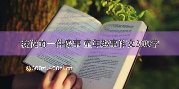 我做的一件傻事 童年趣事作文300字