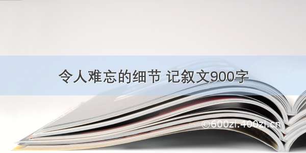 令人难忘的细节 记叙文900字