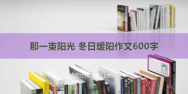 那一束阳光 冬日暖阳作文600字