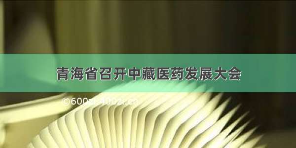 青海省召开中藏医药发展大会