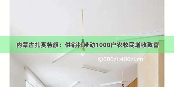 内蒙古扎赉特旗：供销社带动1000户农牧民增收致富