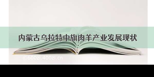 内蒙古乌拉特中旗肉羊产业发展现状