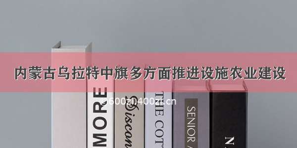 内蒙古乌拉特中旗多方面推进设施农业建设