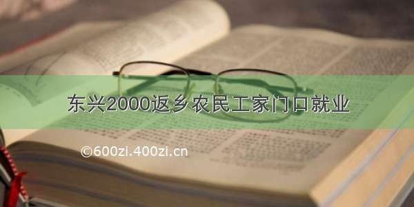 东兴2000返乡农民工家门口就业