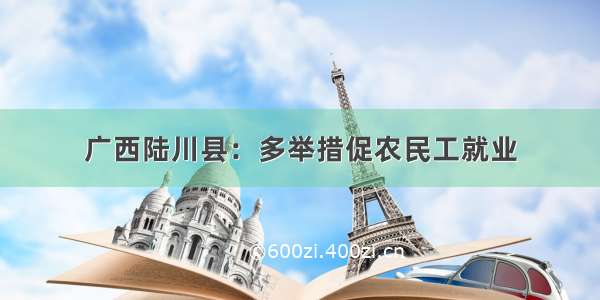 广西陆川县：多举措促农民工就业