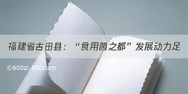 福建省古田县：“食用菌之都”发展动力足