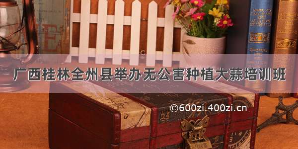 广西桂林全州县举办无公害种植大蒜培训班