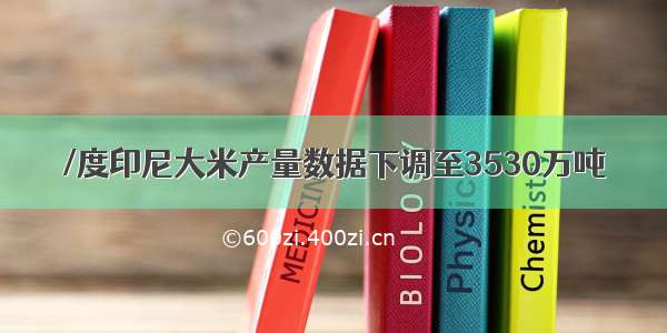 /度印尼大米产量数据下调至3530万吨