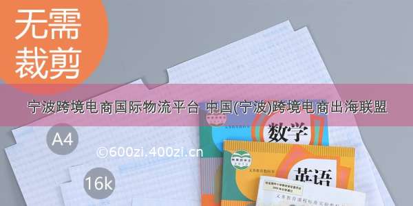 宁波跨境电商国际物流平台 中国(宁波)跨境电商出海联盟