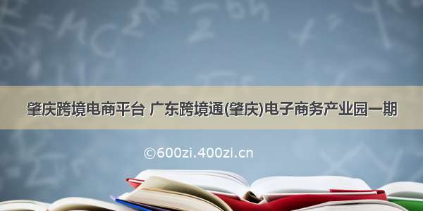 肇庆跨境电商平台 广东跨境通(肇庆)电子商务产业园一期