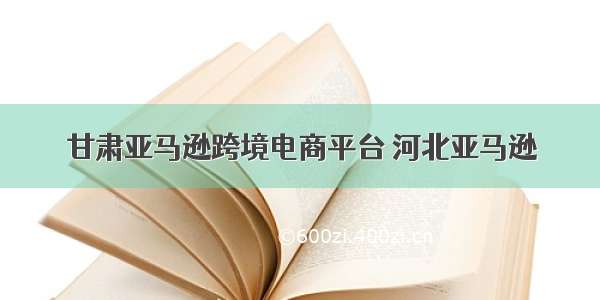 甘肃亚马逊跨境电商平台 河北亚马逊