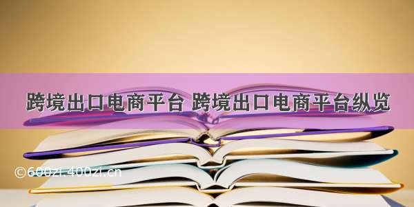 跨境出口电商平台 跨境出口电商平台纵览