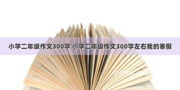 小学二年级作文300字 小学二年级作文300字左右我的寒假