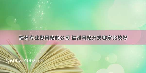 福州专业做网站的公司 福州网站开发哪家比较好