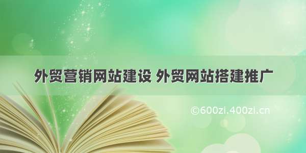 外贸营销网站建设 外贸网站搭建推广