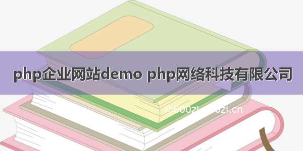 php企业网站demo php网络科技有限公司