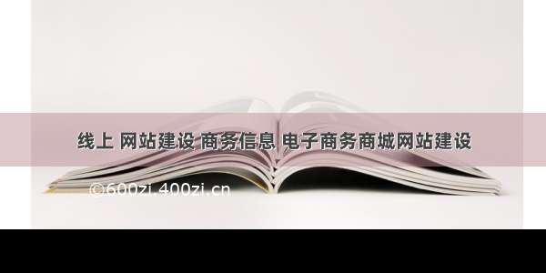 线上 网站建设 商务信息 电子商务商城网站建设