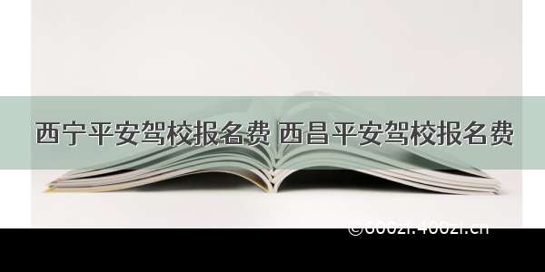 西宁平安驾校报名费 西昌平安驾校报名费