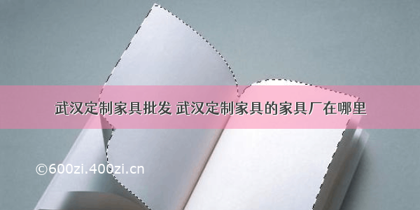 武汉定制家具批发 武汉定制家具的家具厂在哪里