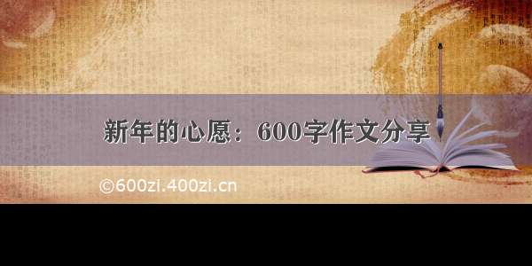 新年的心愿：600字作文分享