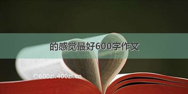 的感觉最好600字作文