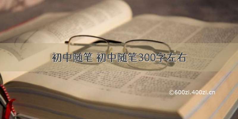 初中随笔 初中随笔300字左右