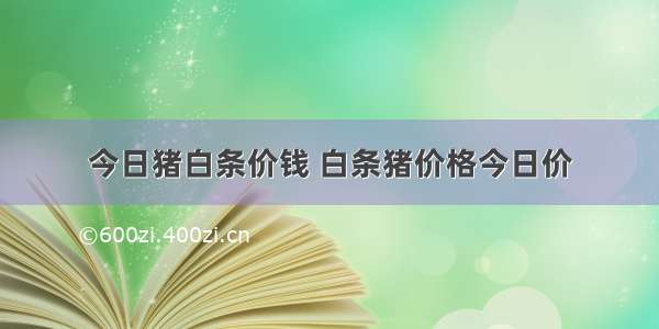 今日猪白条价钱 白条猪价格今日价