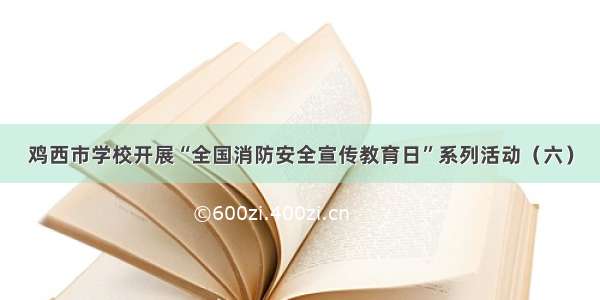 鸡西市学校开展“全国消防安全宣传教育日”系列活动（六）