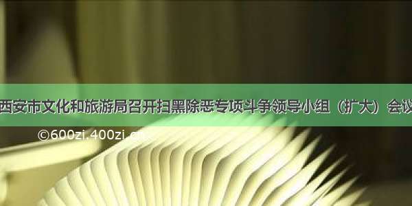 西安市文化和旅游局召开扫黑除恶专项斗争领导小组（扩大）会议