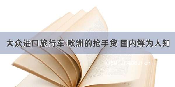 大众进口旅行车 欧洲的抢手货 国内鲜为人知