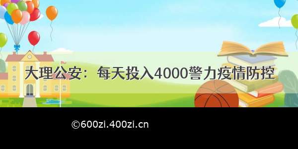 大理公安：每天投入4000警力疫情防控