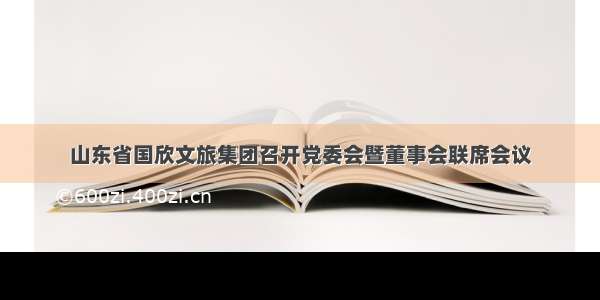 山东省国欣文旅集团召开党委会暨董事会联席会议