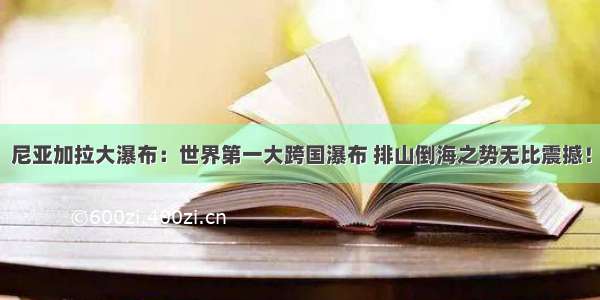 尼亚加拉大瀑布：世界第一大跨国瀑布 排山倒海之势无比震撼！